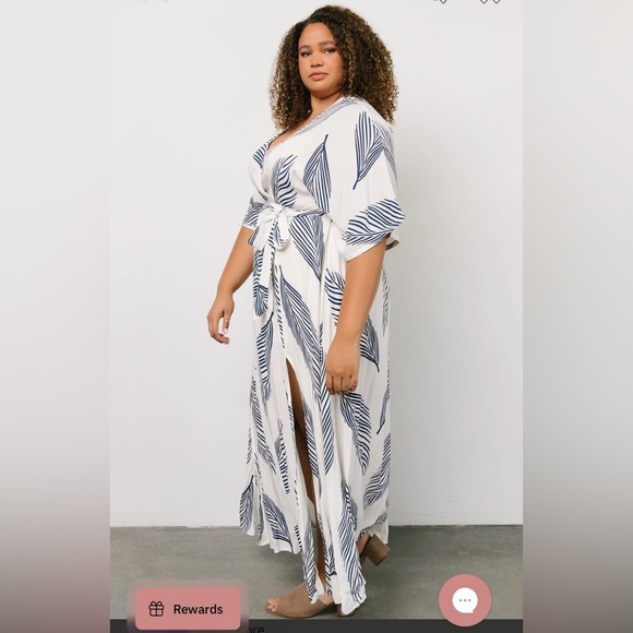 Baltic Born Corinth Maxi Dress/ Navy and White/Size XXXL - Picture 2 of 12